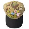2025 nueva gorra de béisbol con visera parasol de camuflaje divertido gorra color de moda patrón de bordado de letras costuras gorra para hombre y mujer