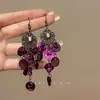 Pendientes de Borla de Concha de Lujo, Estilo Étnico, Retro, Nicho, Gama Alta, Artesanía Pesada, Diseño Versátil, Pendientes para Mujer