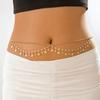 Moda Transfronteriza Europea y Americana Simple Diamante Hierro Sexy Cadena Corporal Concha Mariposa Estrella Colgante Cadena de Cintura Accesorios