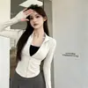 Chamarra de Pilates elástica y no restrictiva para mujer, entallada a la cintura, adelgazante, cuello alto, con cierre, manga larga, para entrenamiento de verano en interiores y exteriores