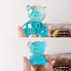 Poppy Diamond Oso de Hielo Molde de Silicona DIY Geométrico 3D Facetado Oso Decoración de Velas Molde de Resina