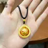 Colgante de Oro de Arena Vietnamita Xizang Zaki Lamu, Cadena para Suéter de Colgante Giratorio de Alta Gama para Mujer Estilo Xizang