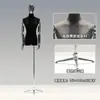 Loja de Roupas Estilo Coreano Manequim para Exposição de Roupas Manequim Feminino de Camurça Meio Corpo Suporte para Manequim Suporte de Exposição de Corpo Humano Completo