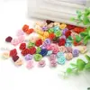 Flores Decorativas Artesanais de 1cm Fita de Rosa Fita de Cetim Pequena Acessórios DIY Acessórios de Cabelo Mini cm Algodão Linho
