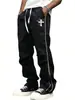 Pantalones Deportivos de Verano a Rayas para Hombre de Aliexpress Transpirables de Secado Rápido Estampados de Pierna Recta, Pantalones Largos Casuales Duraderos en Stock