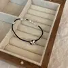 Novo estilo pequeno borboleta prata quebrada com contas trançado pulseira ins nicho simples moda versátil pulseira de casal atacado