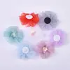 En stock tela seersucker flor DIY hecho a mano coreano 5cm tocado corsage accesorios decorativos para ropa accesorios de flor de gasa