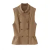 Falda Corta de Botones de Nueve Puntos Elegante de Moda para Mujer Estilo Europeo y Americano Transfronterizo 2026 con Top de Tirantes en el Dobladillo 7709333