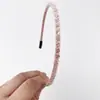 Nueva Diadema de Perlas de Arroz de Cristal, Diadema Cuadrada de Cristal Simple y a la Moda, Pinza para el Cabello, Lavado de Cara, Diadema de Perlas de Arroz de Cristal de Tres Filas