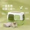 Bandeja de arena para gatos extragrande, tamaño gigante, completamente cerrada, inodoro para gatos anti-salpicaduras, a prueba de olores, esterilizante y desodorizante, artículos para mascotas para comercio transfronterizo