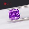 Roxo Rosa 4K Corte Gelo Quebrado Quadrado Chanfrado Pequeno Octógono Zircônia Sintética Pedra Cz Crua