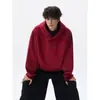 Sudadera con capucha bordada deconstruida para hombre, colección primavera/otoño, lavada a la arena, peso pesado, corte holgado, estilo nuevo 2026, prenda exterior de estilo americano de moda