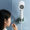 Soporte Engrosado Sin Taladro para Secador de Pelo de Baño, Estante de Almacenamiento Montado en la Pared para Baño y Tocador, Secador de Pelo E18