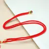 Colar Cordão de Corda de Rato Milanês Tecido à Mão de Alta Qualidade com Pingente de Ágata de Jade Corrente de Suéter Ajustável