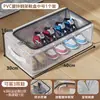Caja de zapatos y herramienta mágica para guardar zapatos, transparente, ahorra espacio, zapatero a prueba de polvo para botas, estilo cajón, zapatero plegable para debajo de la cama