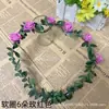 Folhas Verdes 6 Flores Guirlanda Faixa de Cabeça Adorno de Cabeça Promoção de Rua Dia das Crianças Atividade de Jardim de Infância Acessórios de Cabelo Ponto Turístico Guirlanda de Flores