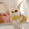 Pote de Armazenamento de Concha de Coração Estilo Simples Ins Molde de Silicone Copo para Vela de Aromaterapia DIY Molde de Gesso