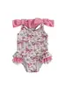 6-12M 12-18M 18-24M 2-3A 3-4A maiô de peça única com laço para meninas