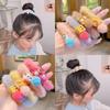 Corda de Cabelo de Pelúcia Tridimensional Super Fofa Outono e Inverno Crianças Meninas Bebê Urso Morango Corda de Cabelo Anel de Cabelo Fofo Acessórios de Cabelo de Princesa