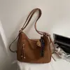 Bolsa Feminina Nova Estilo Coreano Vintage Moda Primavera 2026 Bolsa de Ombro para o Trabalho Bolsa de Mão de Nicho Bolsa Tote Vintage