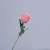 Flor de Simulación Rosa Individual de Princesa Decoración de Mesa Accesorios de Fotografía Floral Flor de Seda Salón de Bodas Rosa Suave Flor Falsa