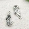 Accesorios para joyería diy aleación plata antigua vida marina concha delfín pulpo caballito de mar tortuga colgante colgante de llavero