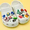 Decoración para el Mundial DIY Charms de Zapatos Deportivos de Fútbol Parches de Goma Suave de PVC Accesorios para Zapatos de Jardín