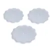 Molde de silicone para bandeja de mesa em forma de onda de resina cristalina DIY, moldes redondos de flor e fruta de três camadas, grandes, médios e pequenos