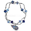 Ventas Directas de Fábrica Pulseras Personalizadas Hechas a Mano 32 Equipos de Fútbol de la NFL Pulseras de Cristal para Mujer Pulseras de Temperamento de Moda