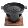 Parrilla de Barbacoa Doméstica Estilo Coreano para Una Persona, Sartén de Alcohol sin Humo para Uso en Interiores, Sartén Pequeña Antiadherente