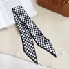 Lenço de Cabelo Preto Estilo Coreano Inspirado na Chanel Tira Longa Faixa de Cabelo Feminina Laço Fita Versátil Decoração