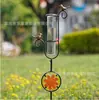 Pluviómetro de Patio Exterior Transfronterizo con Estaca Metálica para el Suelo Decoración de Jardín Herramienta de Medición de Lluvia Mariposa Venta Directa de Fábrica