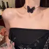 Collar Gargantilla Minimalista de Mariposa Tridimensional para Mujer, Cadena para Clavícula de Celebridad de Internet de Moda, Diseño Estilo Ins