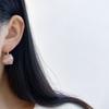 Pendientes de plata s925 con diseño retro francés geométrico irregular de acrílico con temperamento a la moda que combinan con todo.