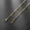 Collar de Cadena de Clip de Papel Transfronterizo Europeo y Americano de Amazon, Collar de Cadena de Acero Inoxidable con un Diseño Sencillo de Cadena para Clavícula, Venta al por Mayor