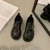 Zapatos de Cuero para Mujer Estilo Británico, Nuevo Modelo Primavera/Verano 2026, Versátiles con Faldas, Zapatos Planos Jk Negros, Mocasines Suaves para el Trabajo
