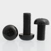 Tornillo de cabeza redonda con cruz de nailon negro M2M2.5M3M4M5, tornillo de aislamiento de plástico con cabeza plana * 4-50