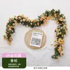 Simulación Transfronteriza Mimbre de Rosa Flor Artificial Pared de Flores Aire Acondicionado Tubería de Agua Mimbre Vestir Arco de Boda Flor Decorativa Enroscada Mimbre