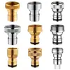 Conector rápido para torneira de 4 pontos 6 pontos conector de passagem de água todo em cobre mangueira para lavagem de carro niple de cobre conector rápido niple para lavagem de carro
