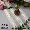 Directo de fábrica mantel cortina cortina decoración de encaje tejido de algodón beige hecho a mano DIY