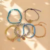 Set de Pulseras Bohemianas Europeas y Americanas Latinoamericanas Retro Mano de Fátima Árbol de la Vida Cristal de Imitación Ccb con Cuentas