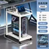 Suporte para torre de computador, bandeja de suporte para gabinete de mesa de sala de jogos, rack de base com rodas, rack de armazenamento móvel
