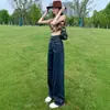Jeans Vintage de Pierna Ancha para Mujer, Estilo Delgado de Otoño 2025 Nuevos Pantalones Rectos Estrechos de Cintura Alta Adelgazantes de Largo Completo para Figuras Pequeñas