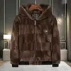 Outono e Inverno Masculino Tendência Veludo Dourado de Mínk Masculino Veludo de Mínk Sintético Jaqueta com Capuz Casual para Negócios