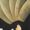 Pente de Chifre Real Portátil Mini Chifre Pente Grande para Mulheres Sem Emaranhados Doméstico Cabelo Comprido Massagem no Couro Cabeludo Pente Atacado
