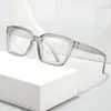 Marco de Gafas Cuadrado Europeo Anti-Luz Azul Lentes Planas Estudiante Uña de Arroz Estilo Callejero TikTok Montura para Gafas de Negocio Transmisión en Vivo
