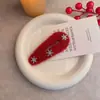 Pinza para el Cabello de Flor de Peluche para Mujer, Pasador de Navidad, Nuevo Estilo 2026 Pinza para Flequillo Lateral, Pinza para el Frente, Accesorio para el Cabello de Invierno
