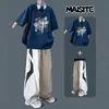 Novo Modelo 2026 Camiseta de Algodão 220g com Gola Ligeiramente Caída e Manga Curta para Homens, Conjunto de Calça Casual de Oxford de Alta Qualidade com Zíper Duplo