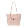 Bolso Grande de Moda con Lazo para Mujer 2026 Nuevo Bolso Tote de Gran Capacidad con Lunares para el Trabajo y los Viajes Cortos Bolso de Hombro