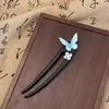 ¡Mar Mariposa Fresco! ¡Horquilla Azul de Mariposa Estilo Chino! Nuevo Pasador de Flores Estilo Chino en Forma de U para Maqian Skirt Herramienta para Peinar el Cabello